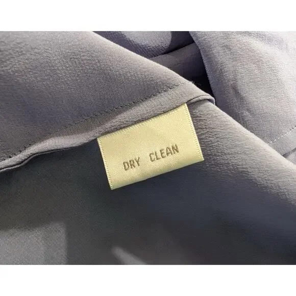 Vintage 90s Top Lavender Purple Silk Blouse Shirt Short Sleeve Misses Size 8 - Picture 6 of 6